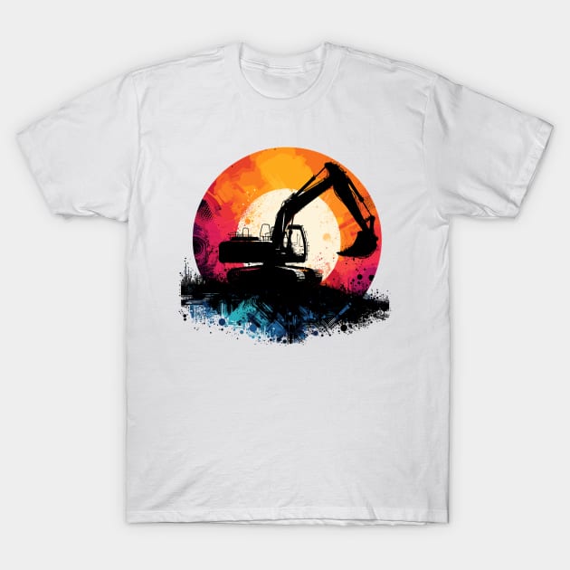 Excavator T-Shirt by Vehicles-Art